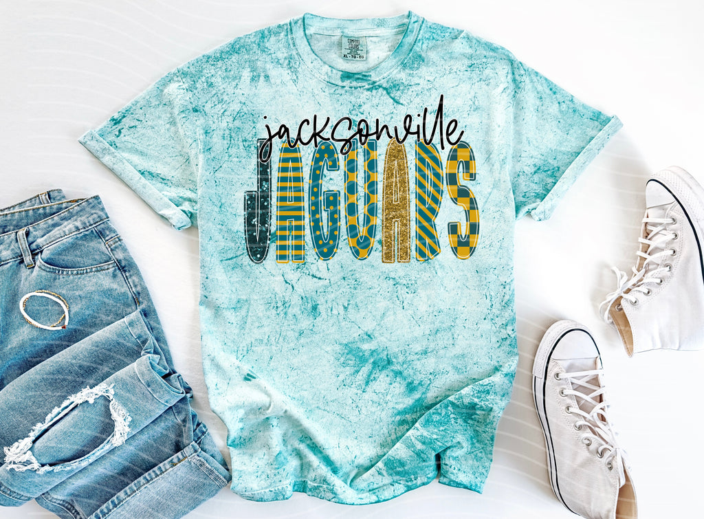Jaguars Doodle Font Graphic Tee