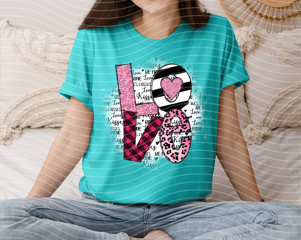 Love Patterned Graphic Tee