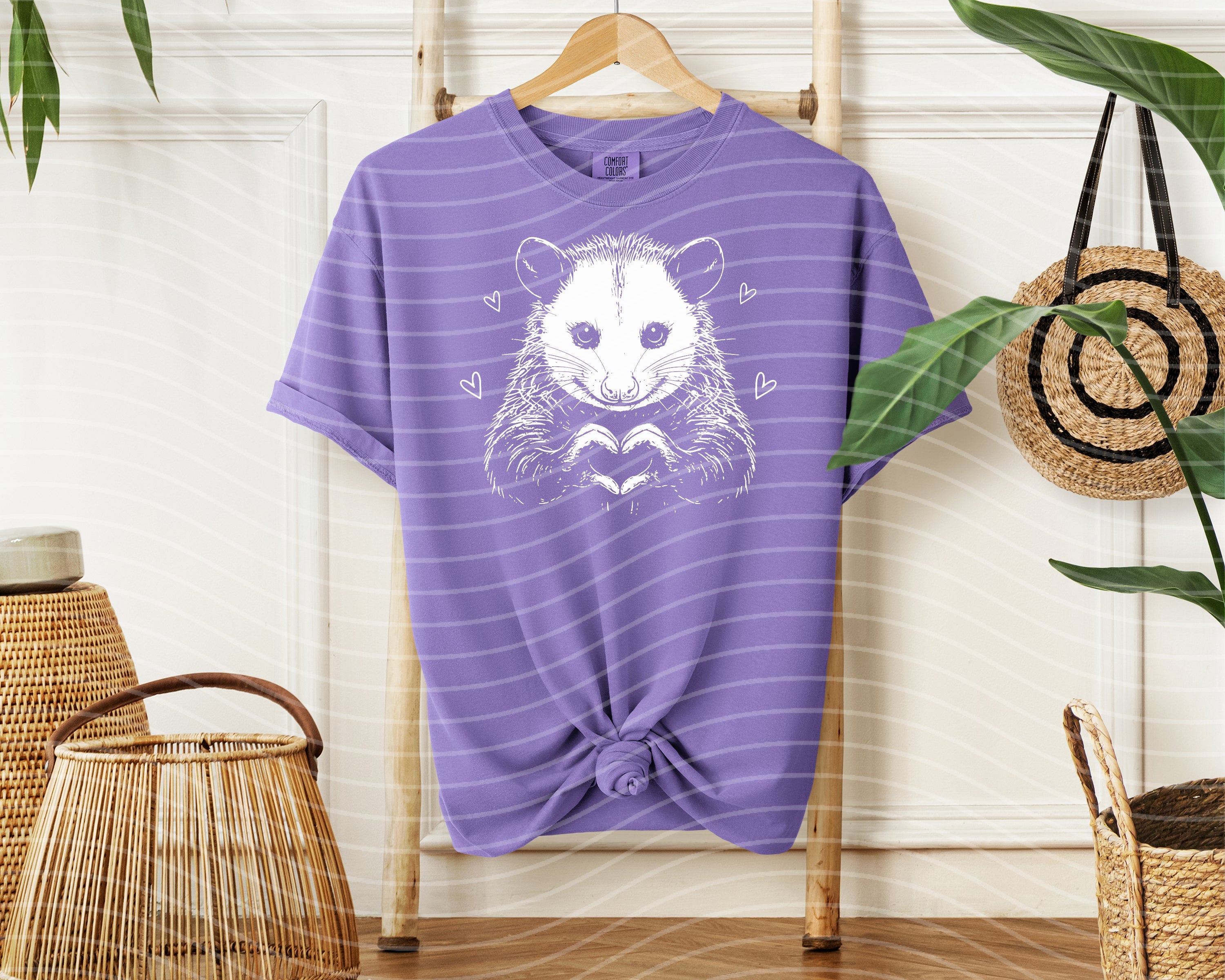 Black and White Possum Graphic Tee