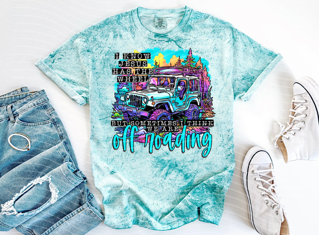 I Know Jesus Has the Wheel Graphic Tee