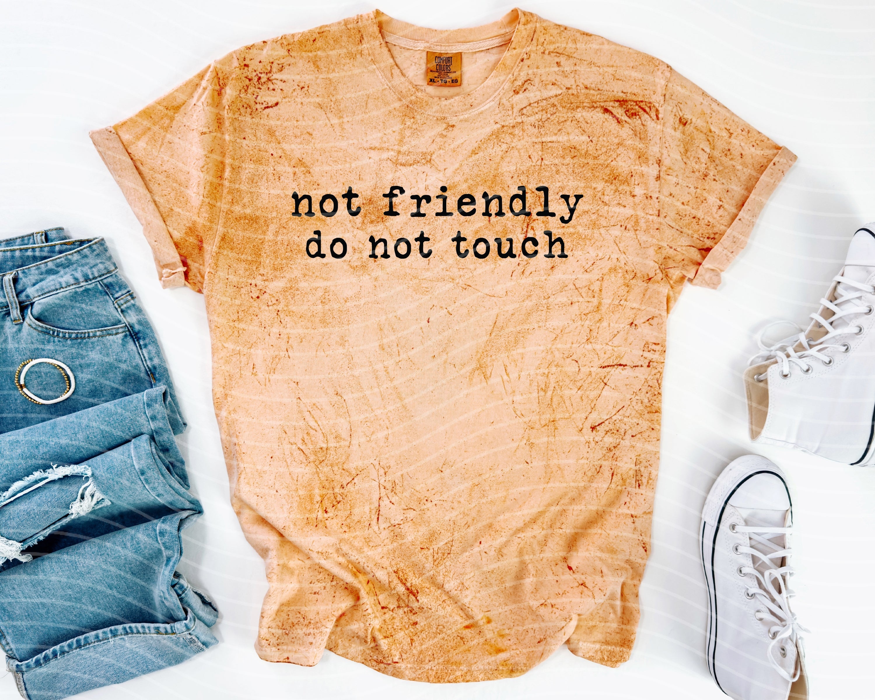 Not Friendly Do Not Touch Graphic Tee