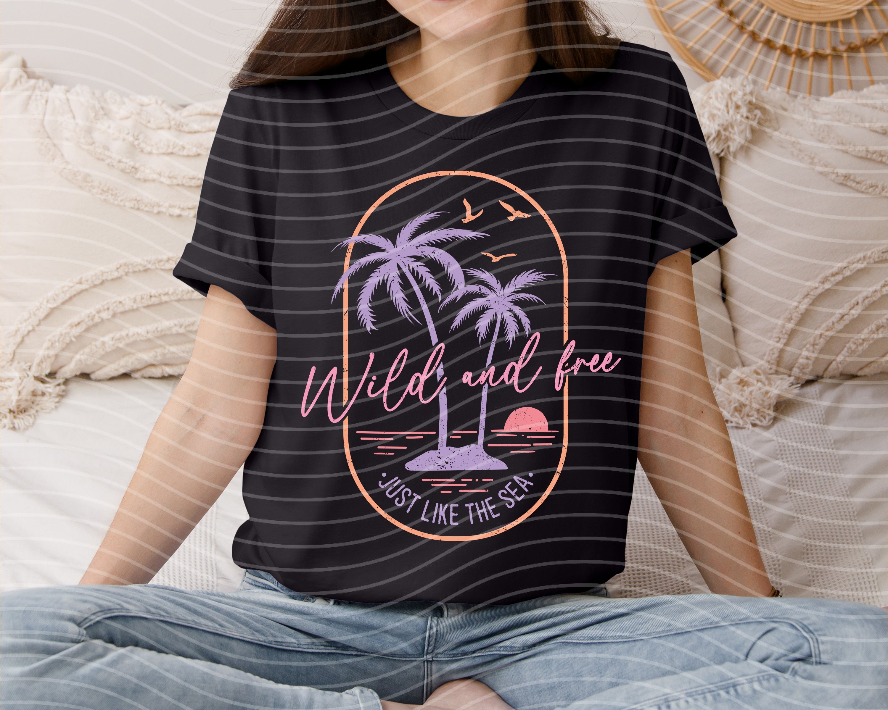 Wild and Free Just Like the Sea Graphic Tee