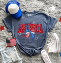 America Flag Bow Graphic Tee