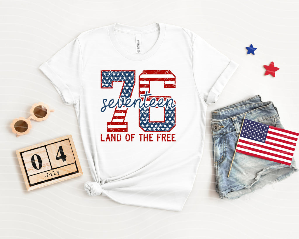 1776 Land of the Free Graphic Tee