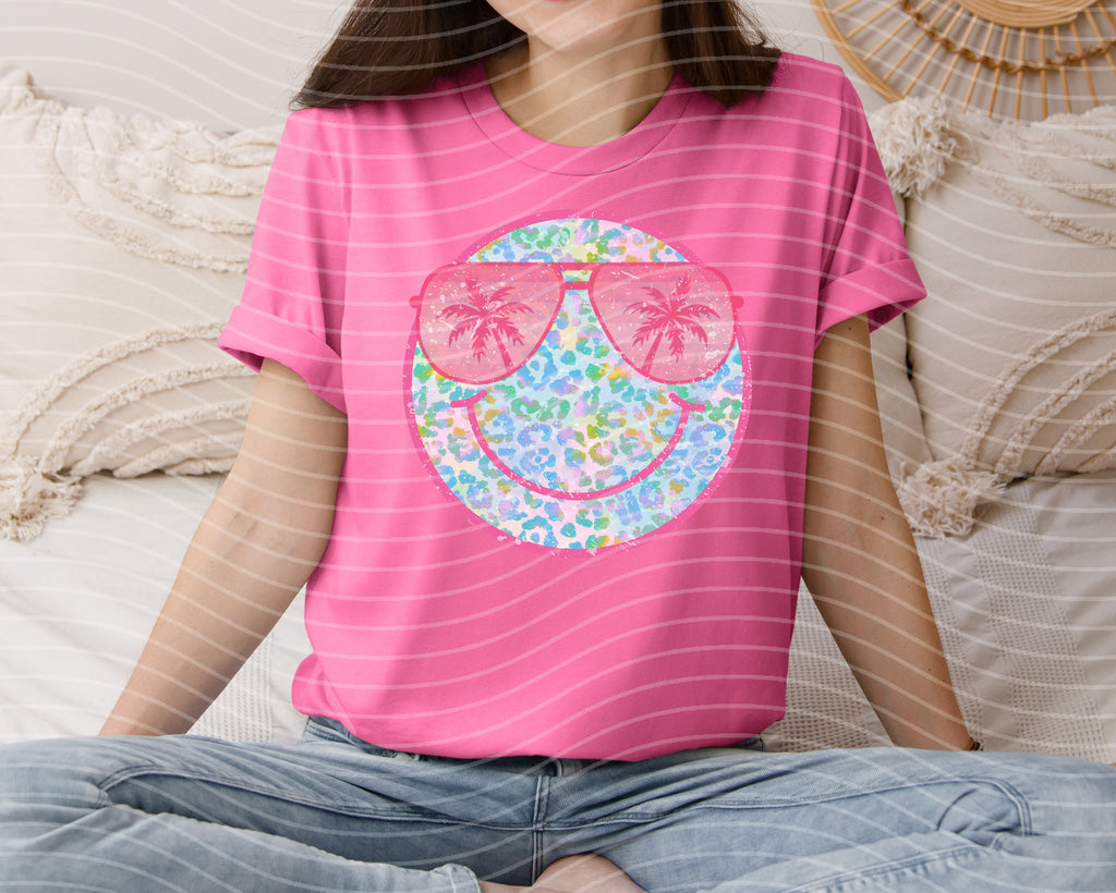 Beach Happy Face Graphic Tee