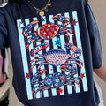 Patriotic Crabs Graphic Tee