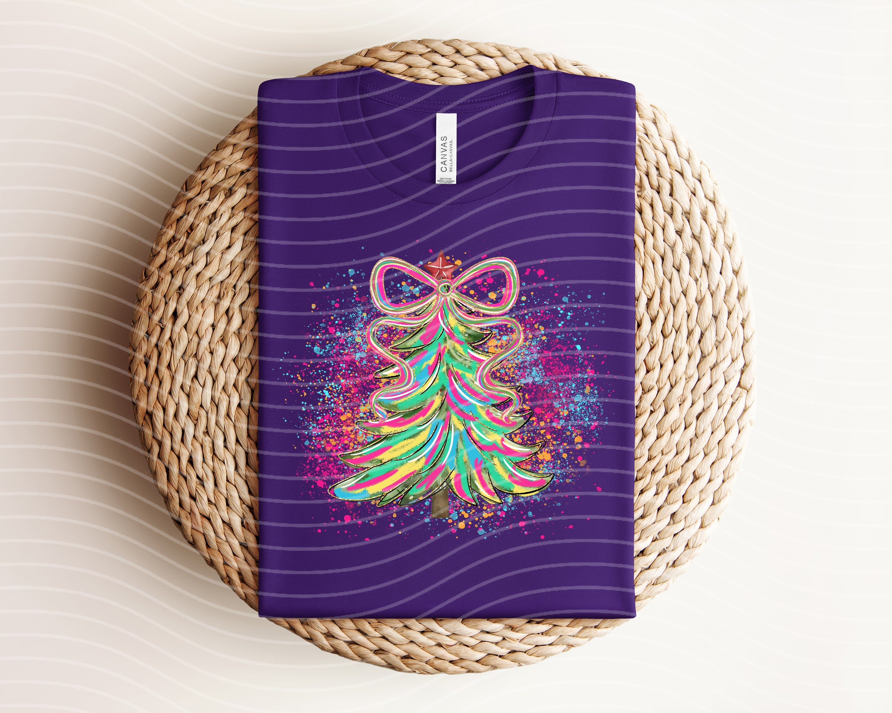 Splatter Christmas Tree Graphic Tee