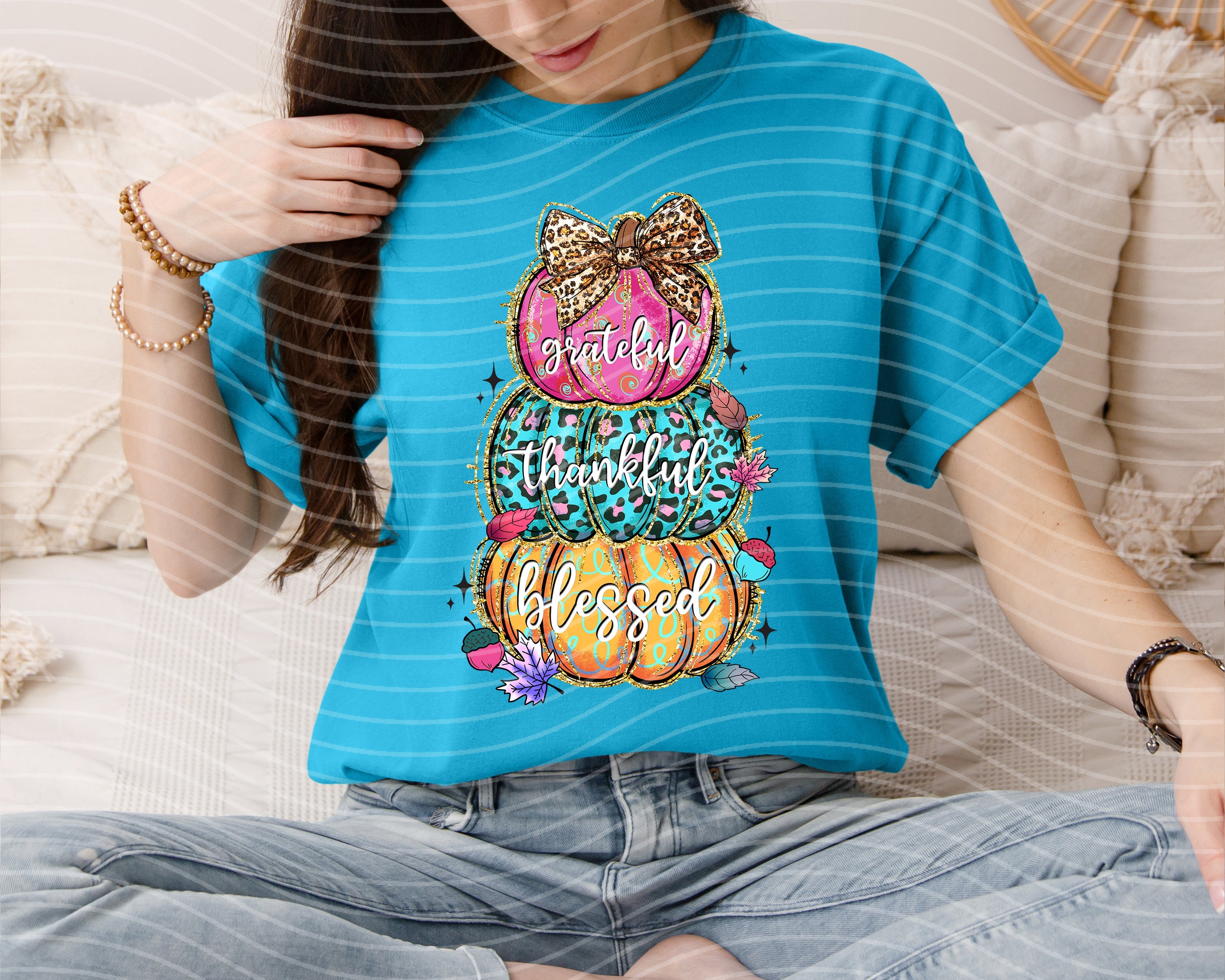 Grateful Thankful Blessed Graphic Tee