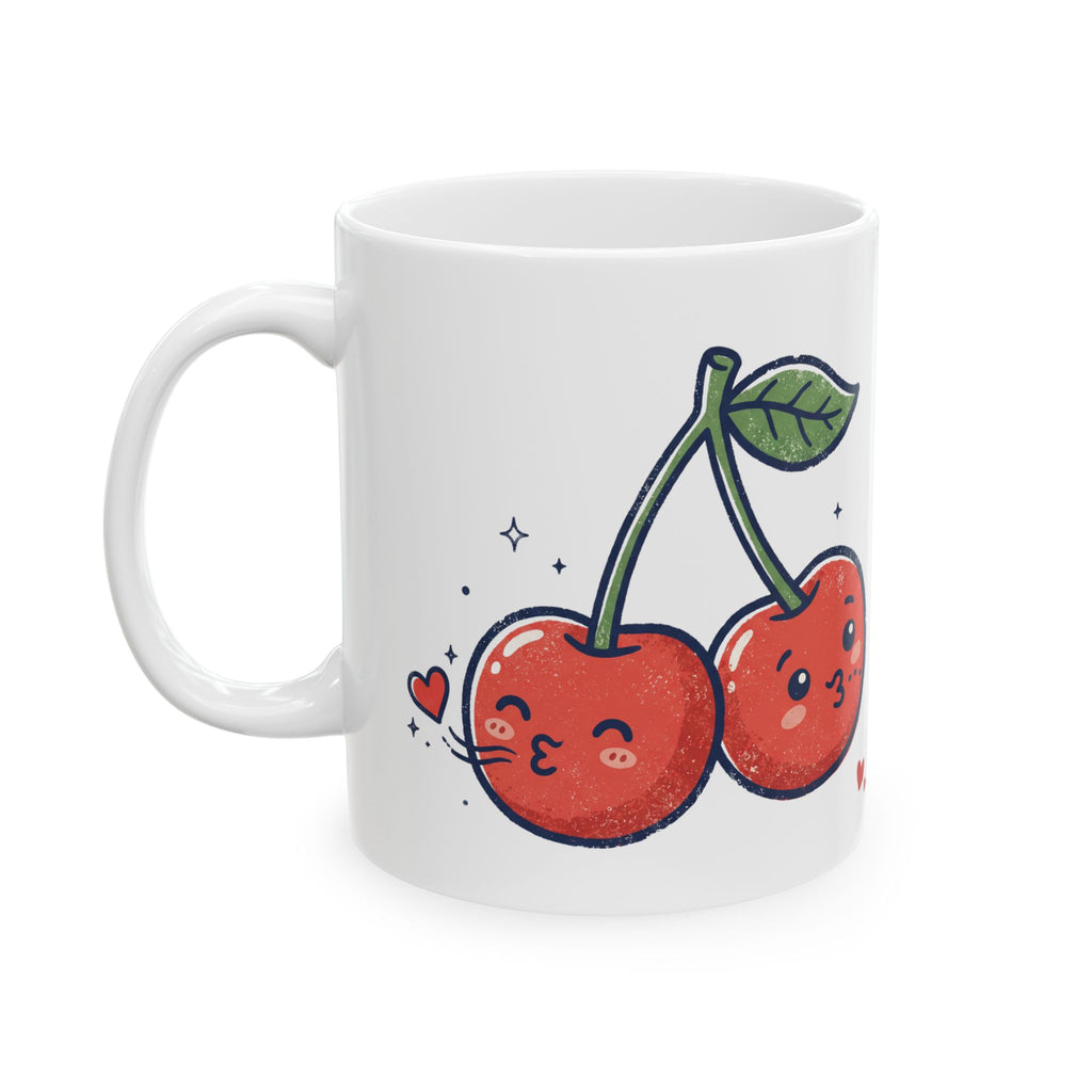 Cherry Vibes Mug — Cute Kawaii Cherry Ceramic Coffee Cup (11oz & 15oz)