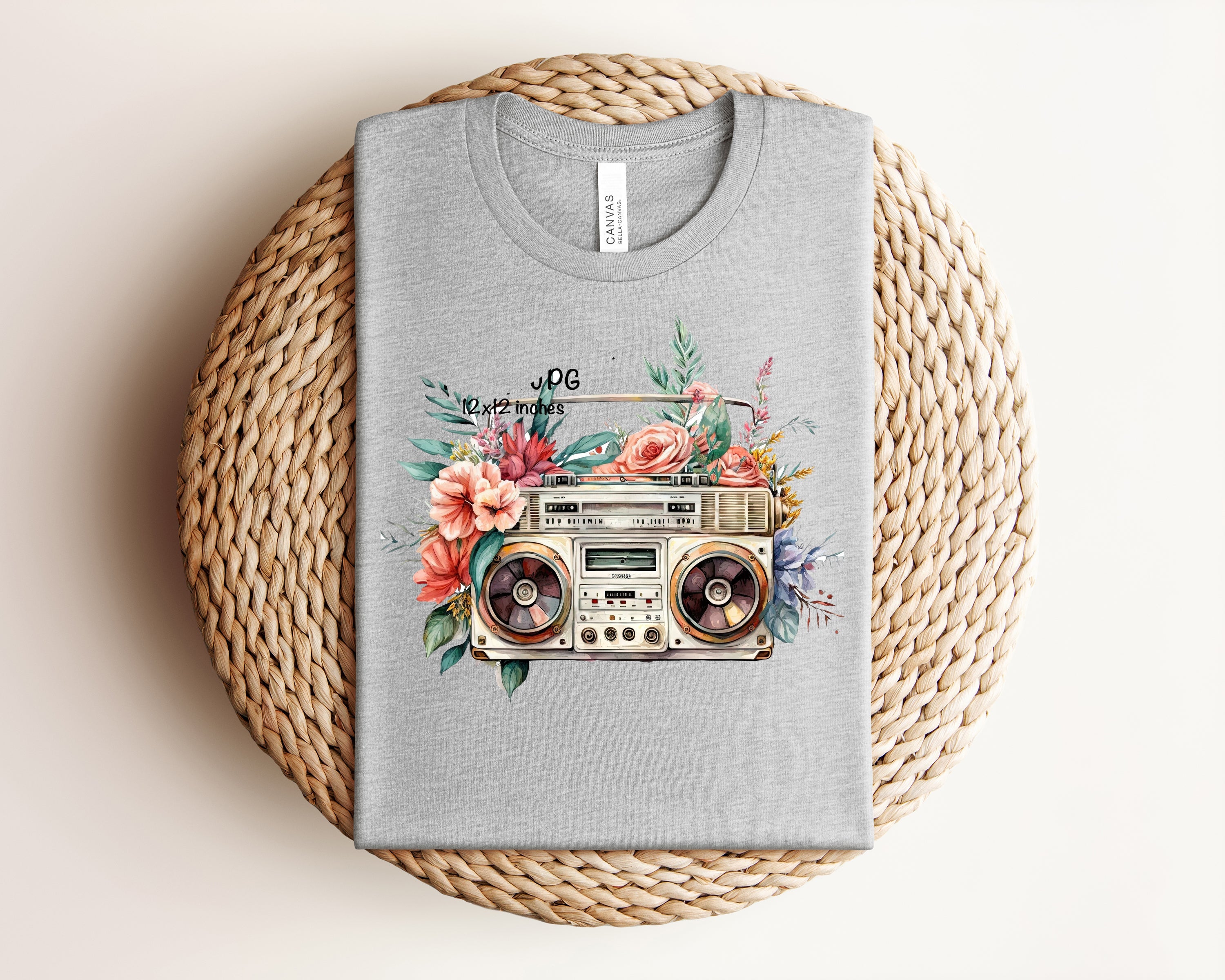 Floral Boombox Graphic Tee