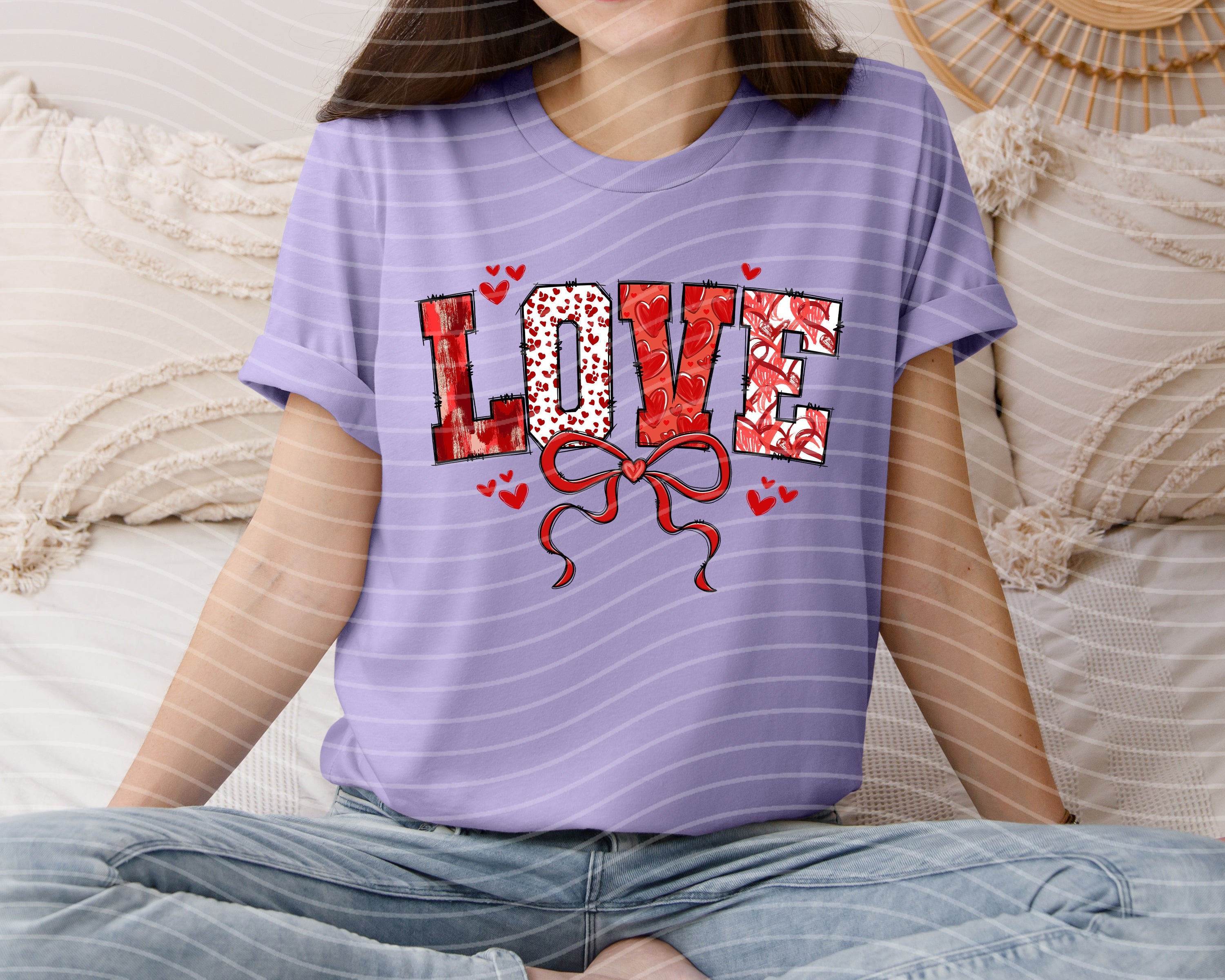 Love Pattern Graphic Tee