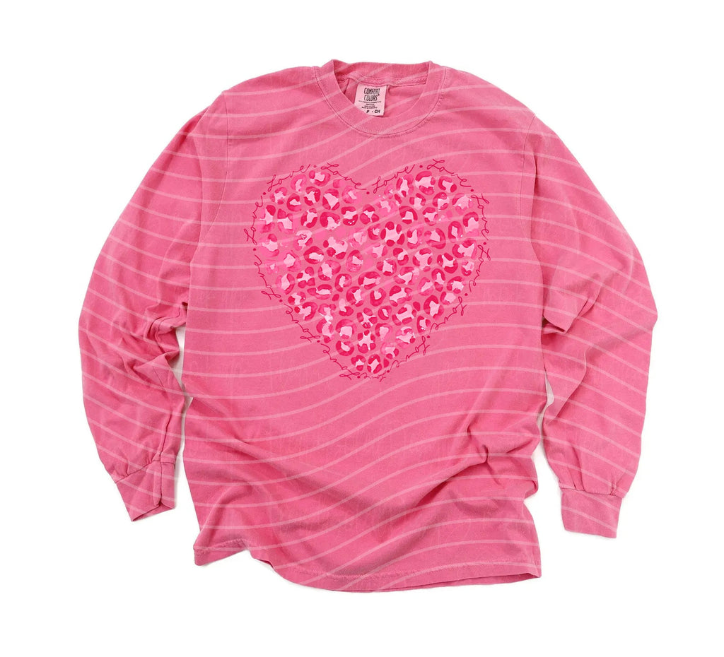 Love Leopard Heart Graphic Tee