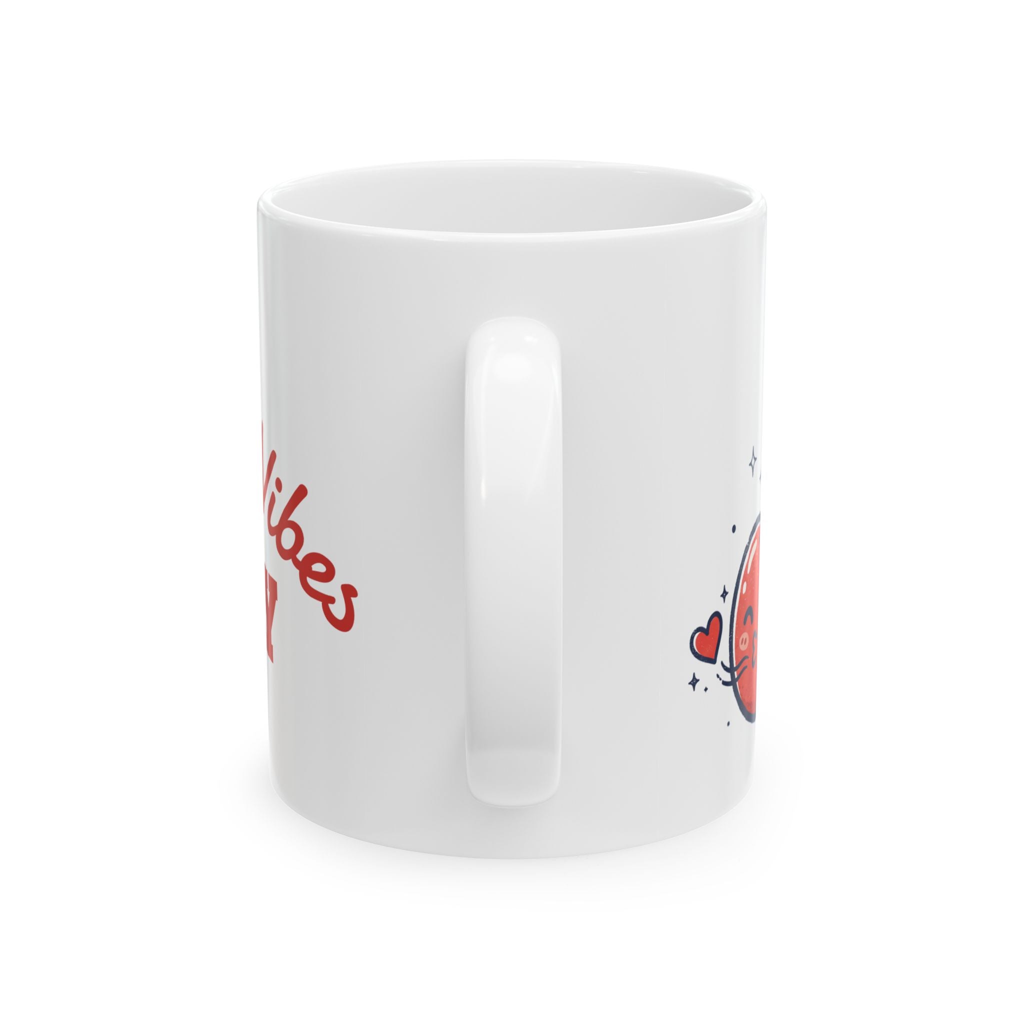 Cherry Vibes Mug — Cute Kawaii Cherry Ceramic Coffee Cup (11oz & 15oz)