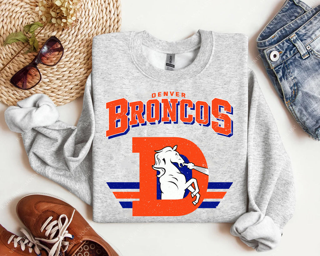 Vintage Team Broncos Graphic Tee