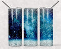 Blue and Silver/White 20 oz Skinny Tumbler