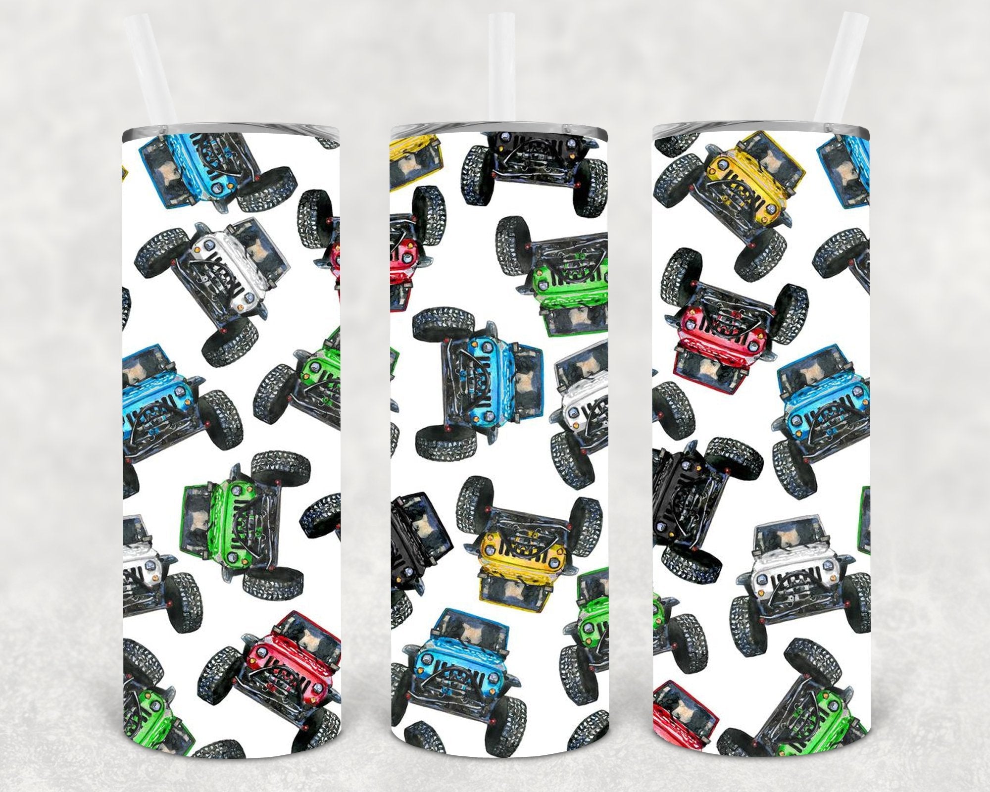 Off-roading Jeep 20 oz Skinny Tumbler