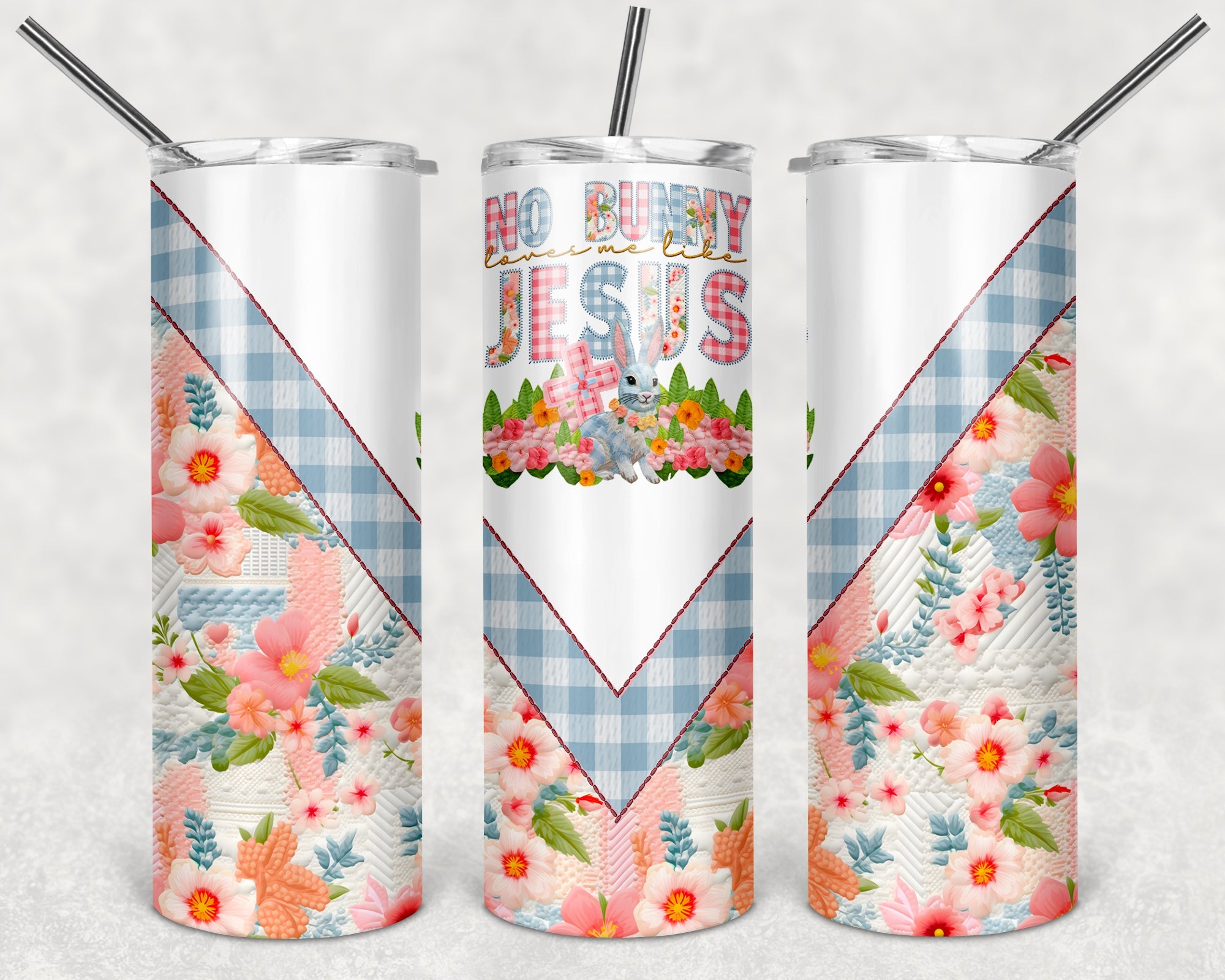 No Bunny Loves Me Like Jesus 20 oz Skinny Tumbler