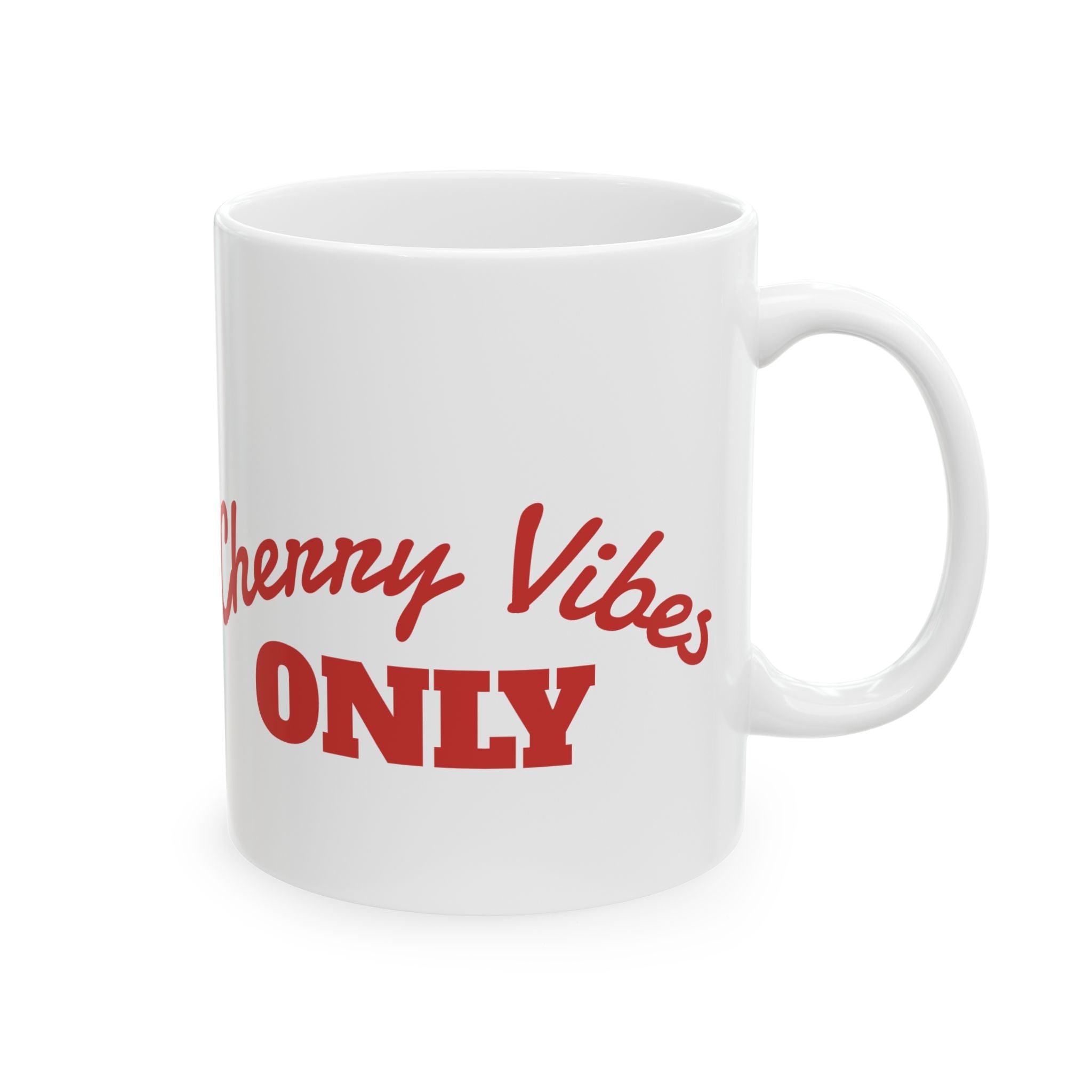 Cherry Vibes Mug — Cute Kawaii Cherry Ceramic Coffee Cup (11oz & 15oz)