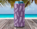 Can Cooler - Purple Feathers