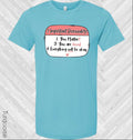 3 Important Reminders Graphic Tee