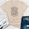 She is Clothed in Buffalo Plaid and Leggings and Eats Christmas Cookies without Fear of the Future Graphic Tee