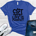 Cat Mama Life is Purrfect Graphic Tee