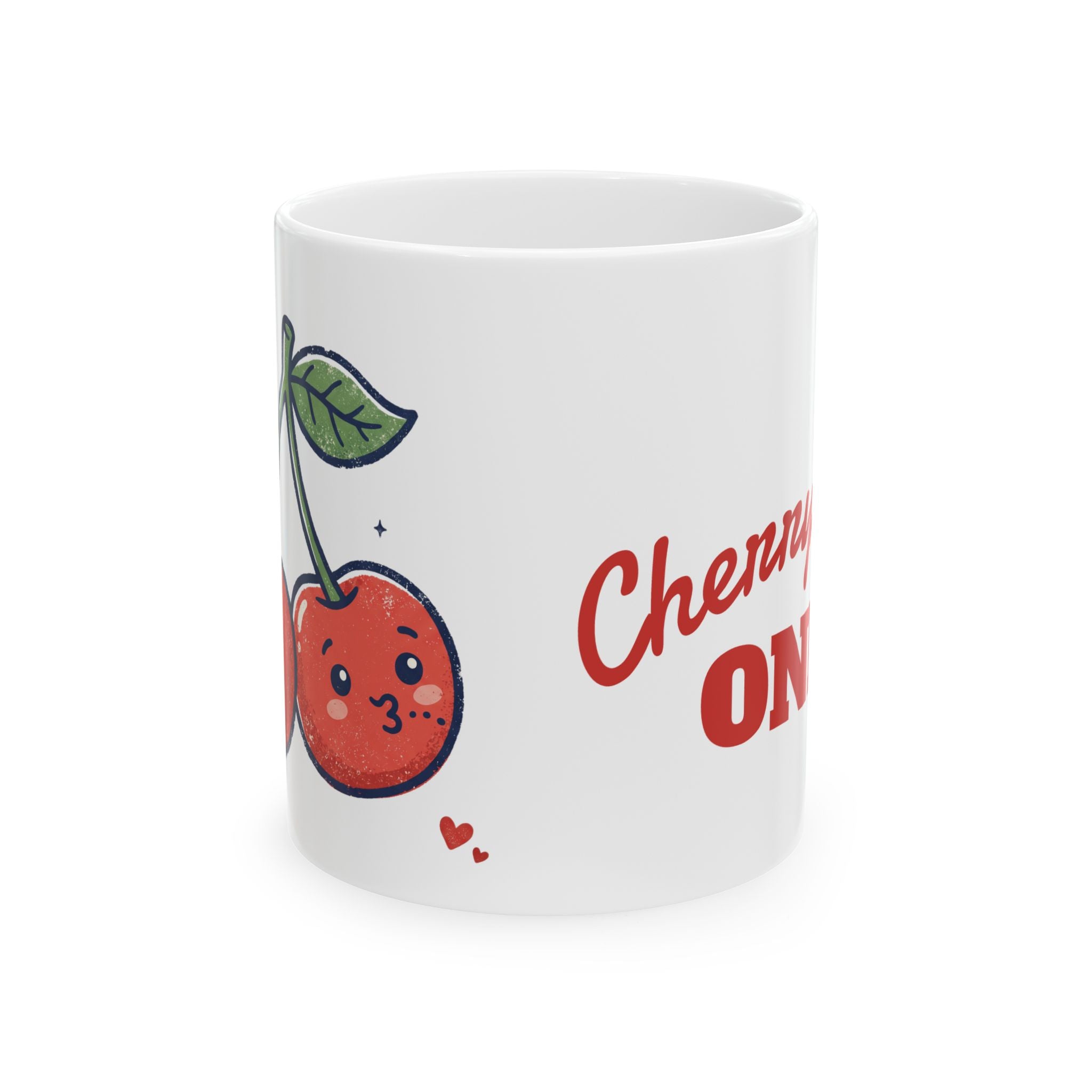 Cherry Vibes Mug — Cute Kawaii Cherry Ceramic Coffee Cup (11oz & 15oz)