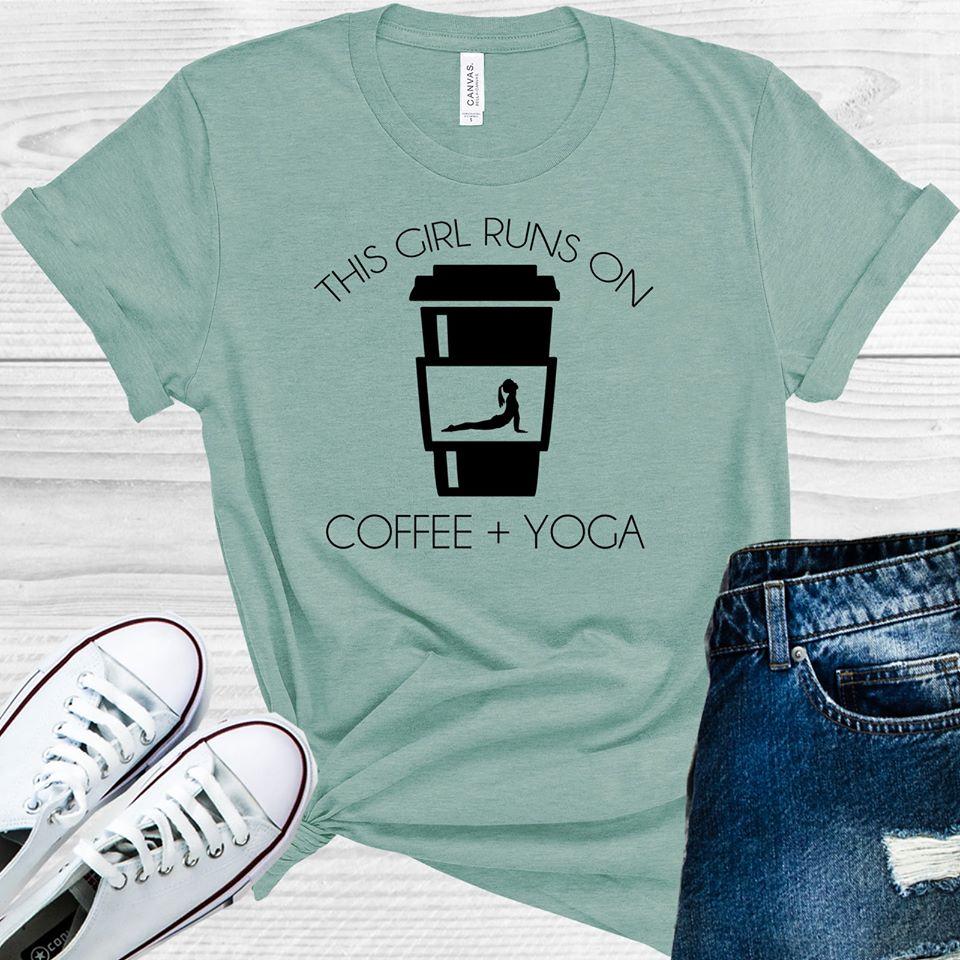 This Girl Runs on Coffee and Yoga Graphic Tee
