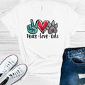 Peace Love Cats Graphic Tee