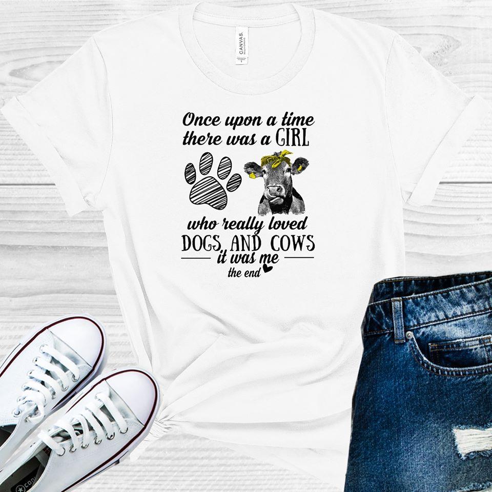 Once Upon a Time There Was a Girl Who Really Loved Dogs and Cows Graphic Tee