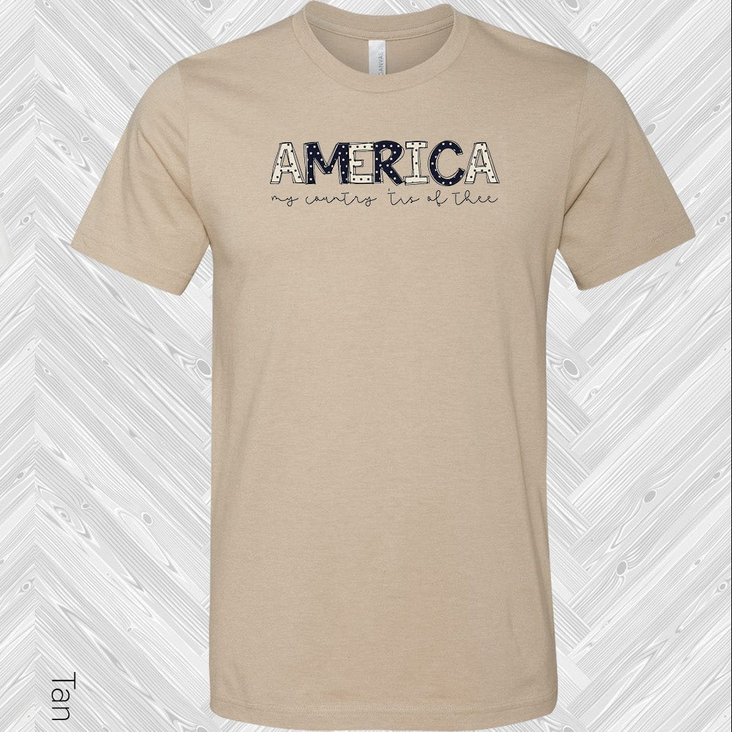 America My Country Tis of Thee Graphic Tee
