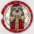 Car Coaster Set - Christmas Sloth