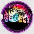 Car Coaster Set - Palms and Leopard