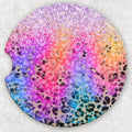 Car Coaster Set - Rainbow and Leopard