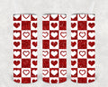 Checkerboard Hearts 20 oz Skinny Tumbler