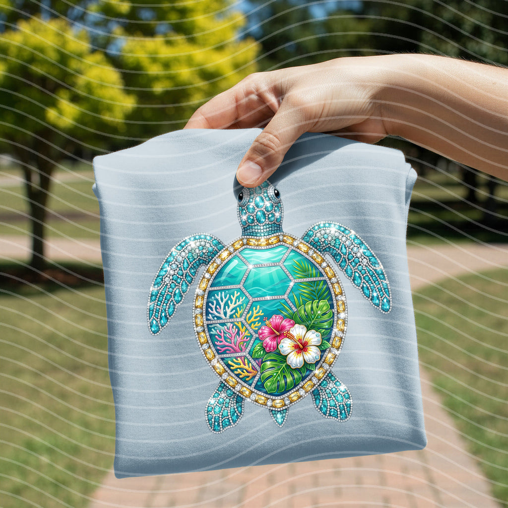 Rhinestone Turtle Graphic Tee