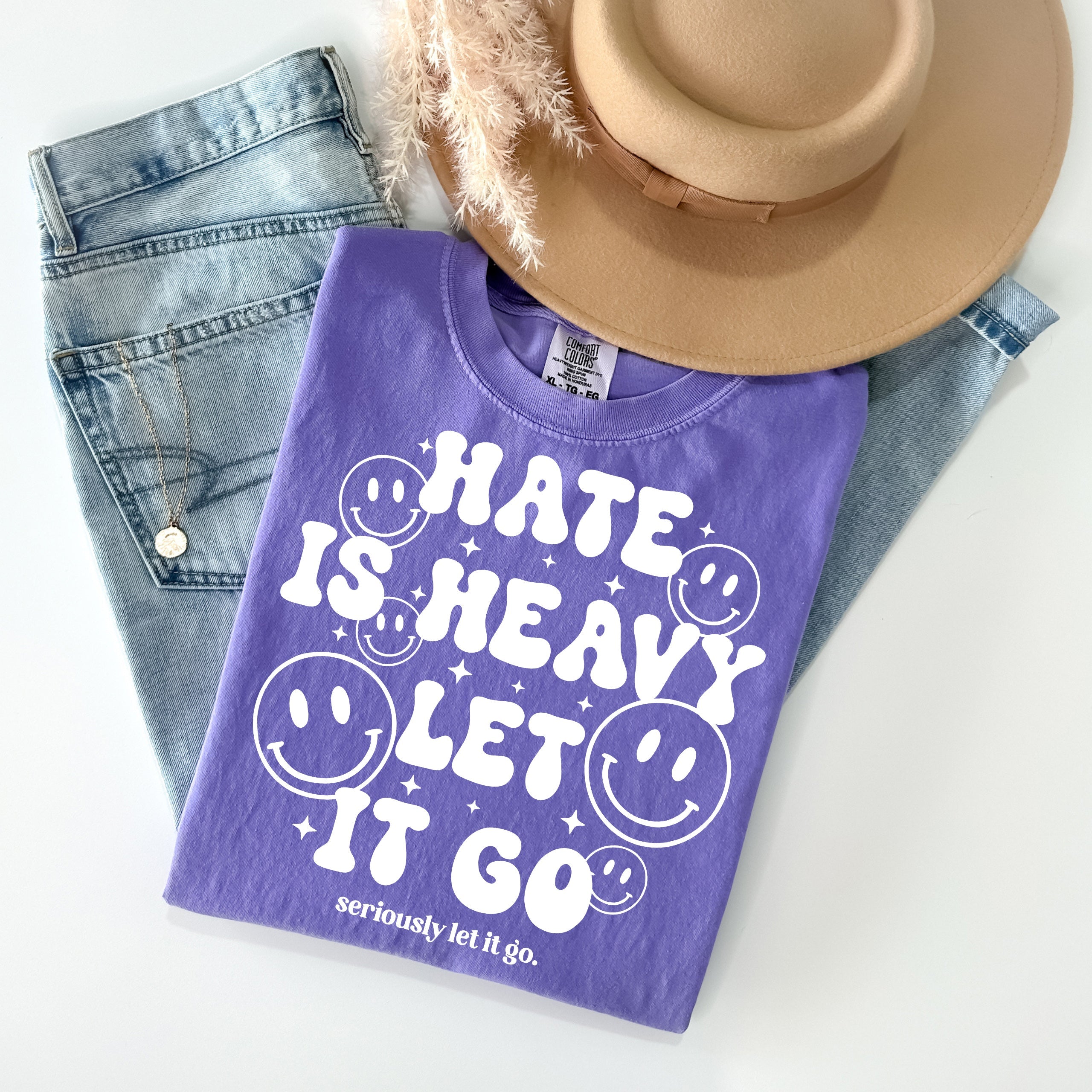 Hate is Heavy Let it Go Graphic Tee