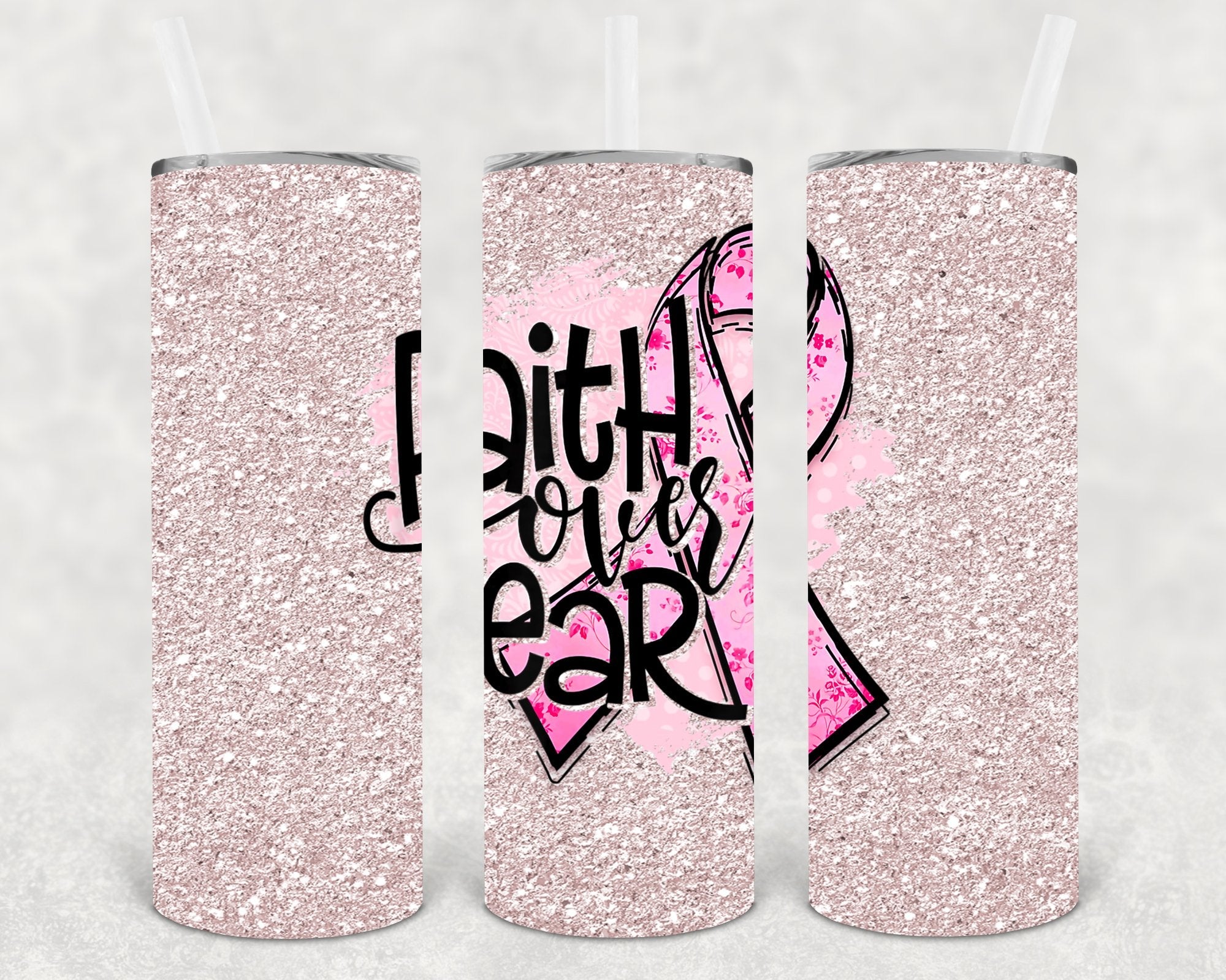 Faith Over Fear 20 oz Skinny Tumbler
