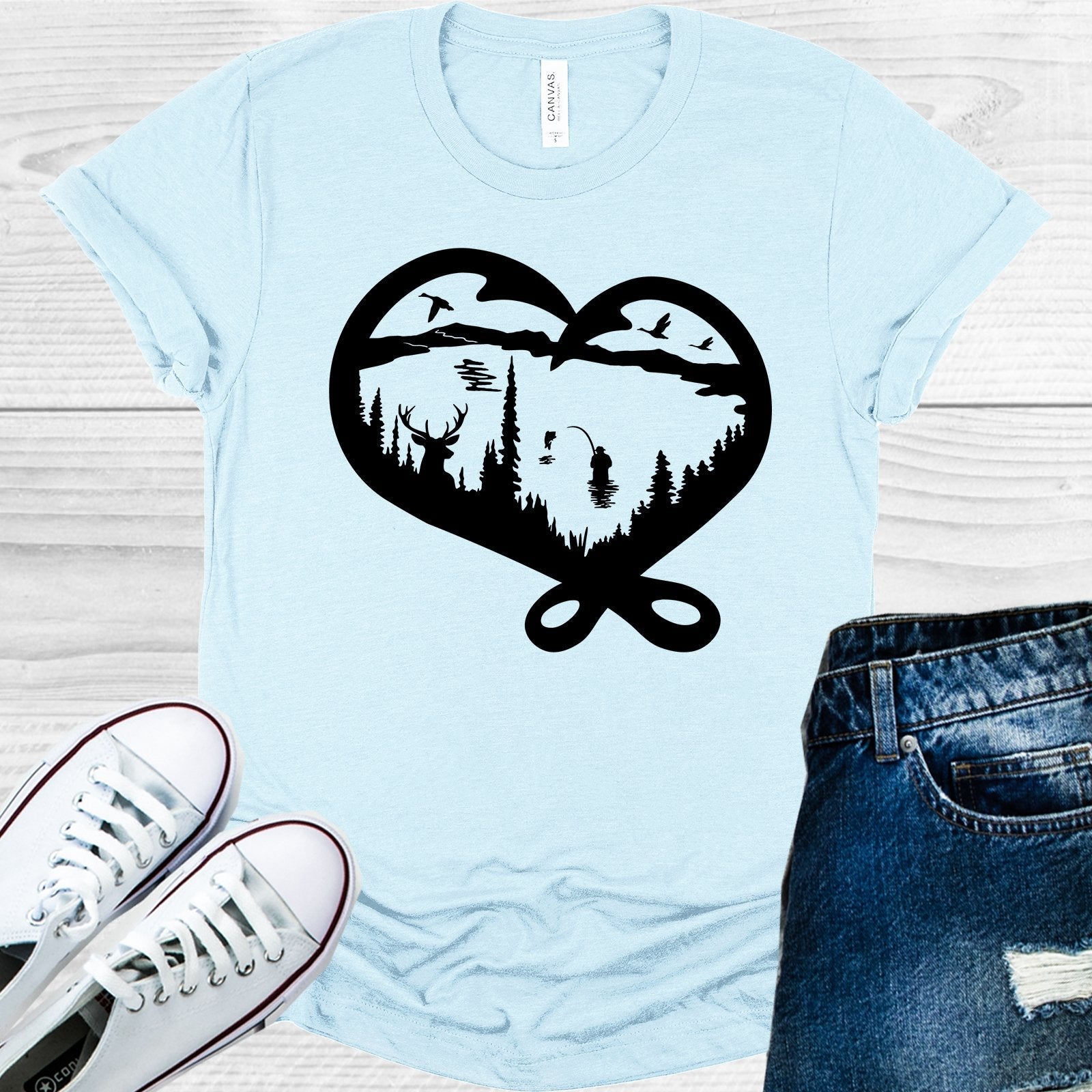 Fishing Hunting Hooks Graphic Tee