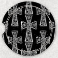 Car Coaster Set - Floral Cross