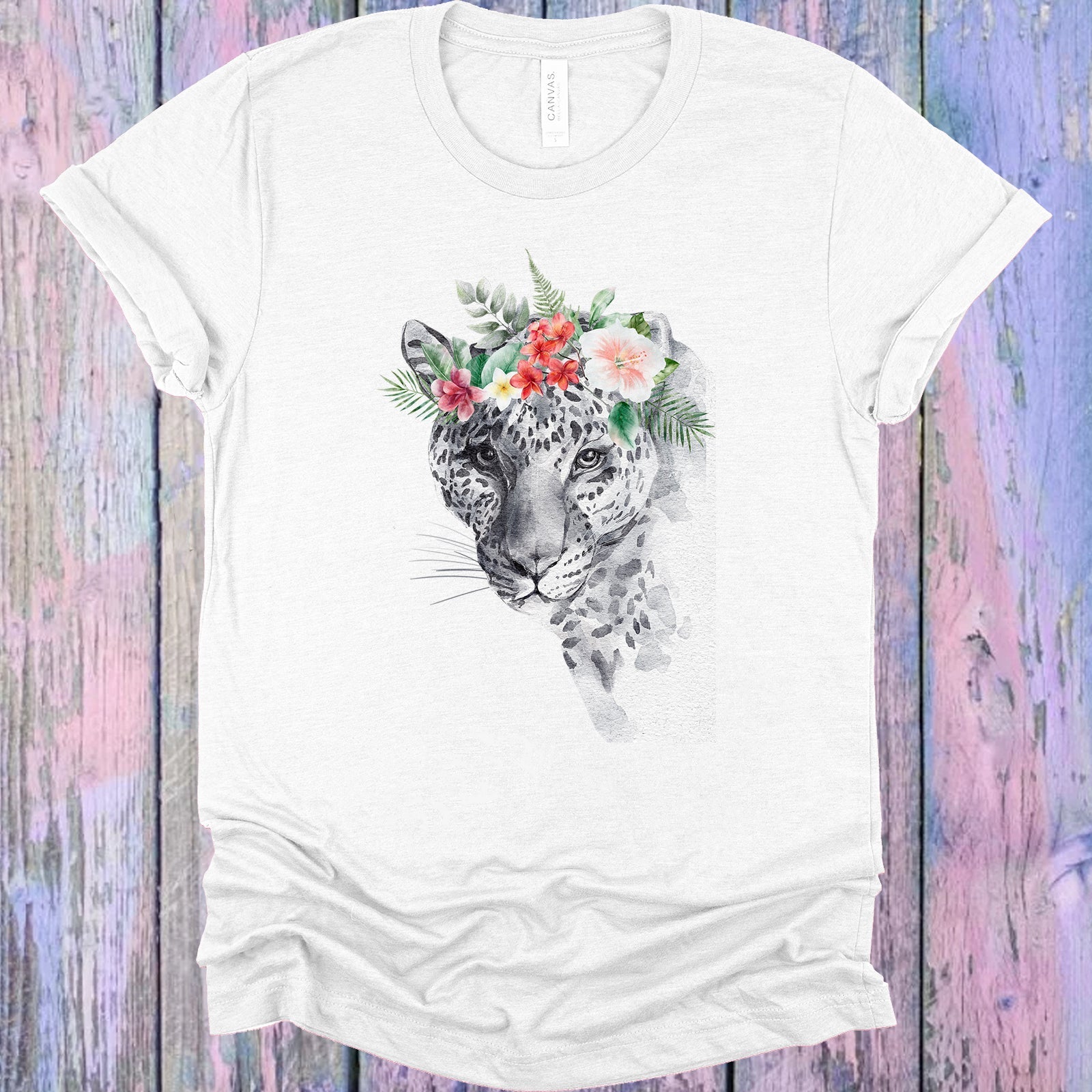 Floral Leopard Graphic Tee
