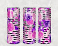 Floral and Stripes 20 oz Skinny Tumbler