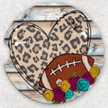 Car Coaster Set - Football Heart