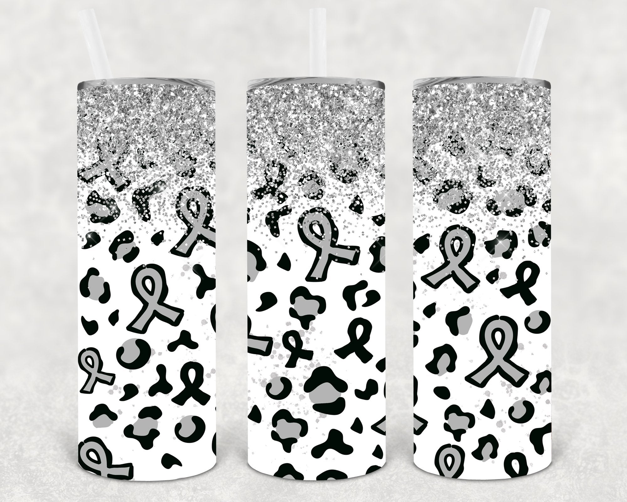Grey Ribbon 20 oz Skinny Tumbler