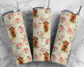 Highland Cow 20 oz Skinny Tumbler