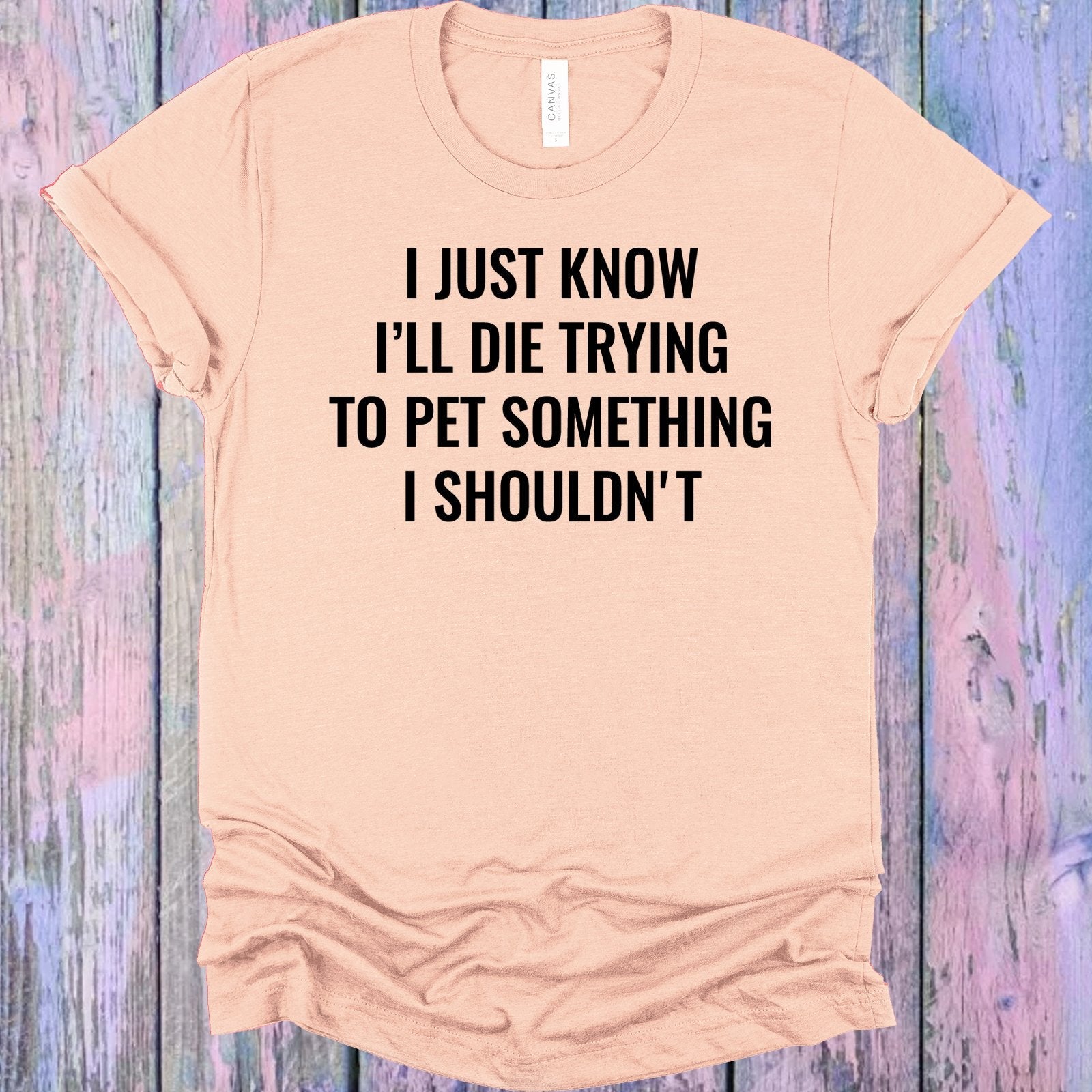 I Just Know I'll Die Trying to Pet Something I Shouldn't Graphic Tee