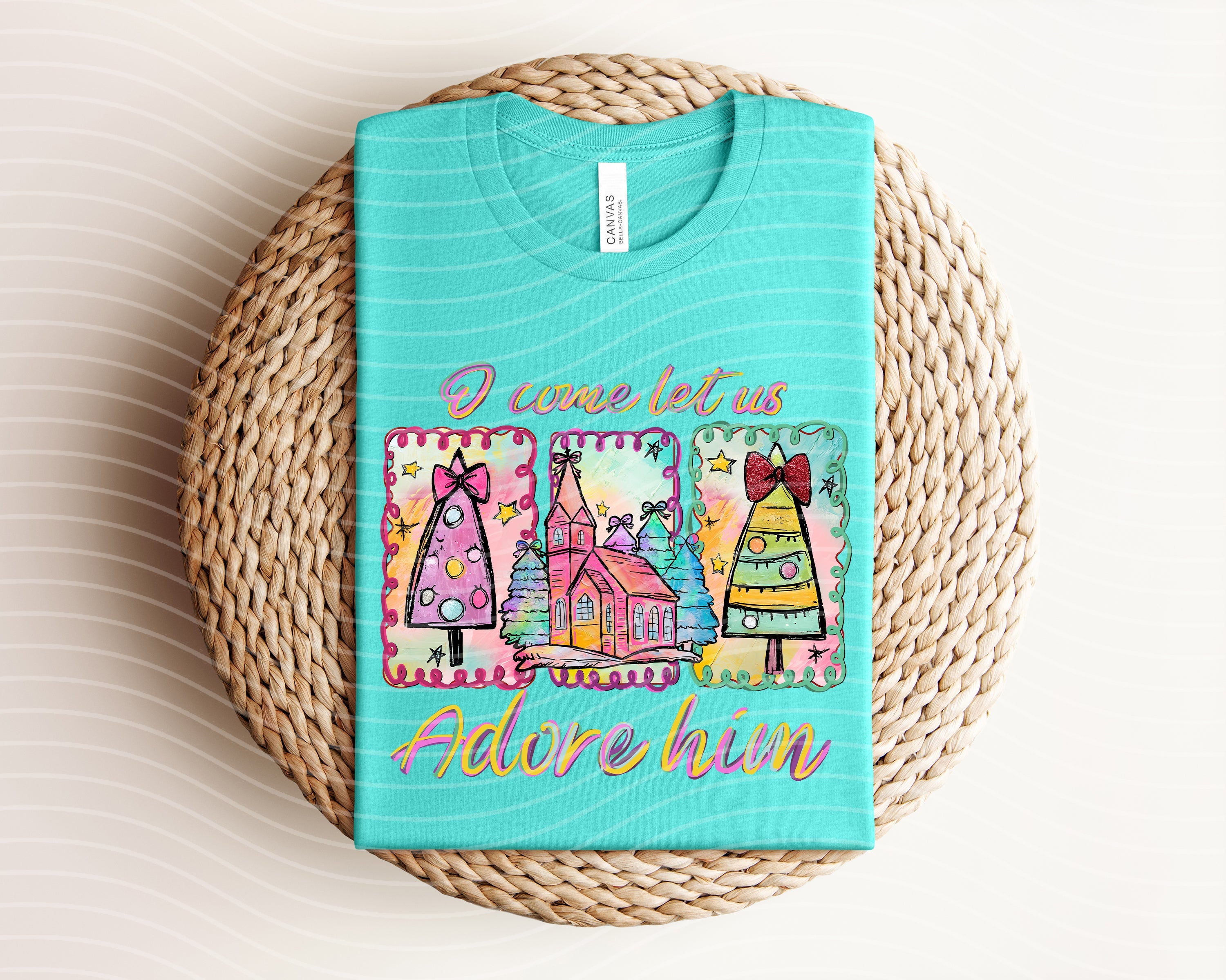 O Come Let Us Adore Him Graphic Tee