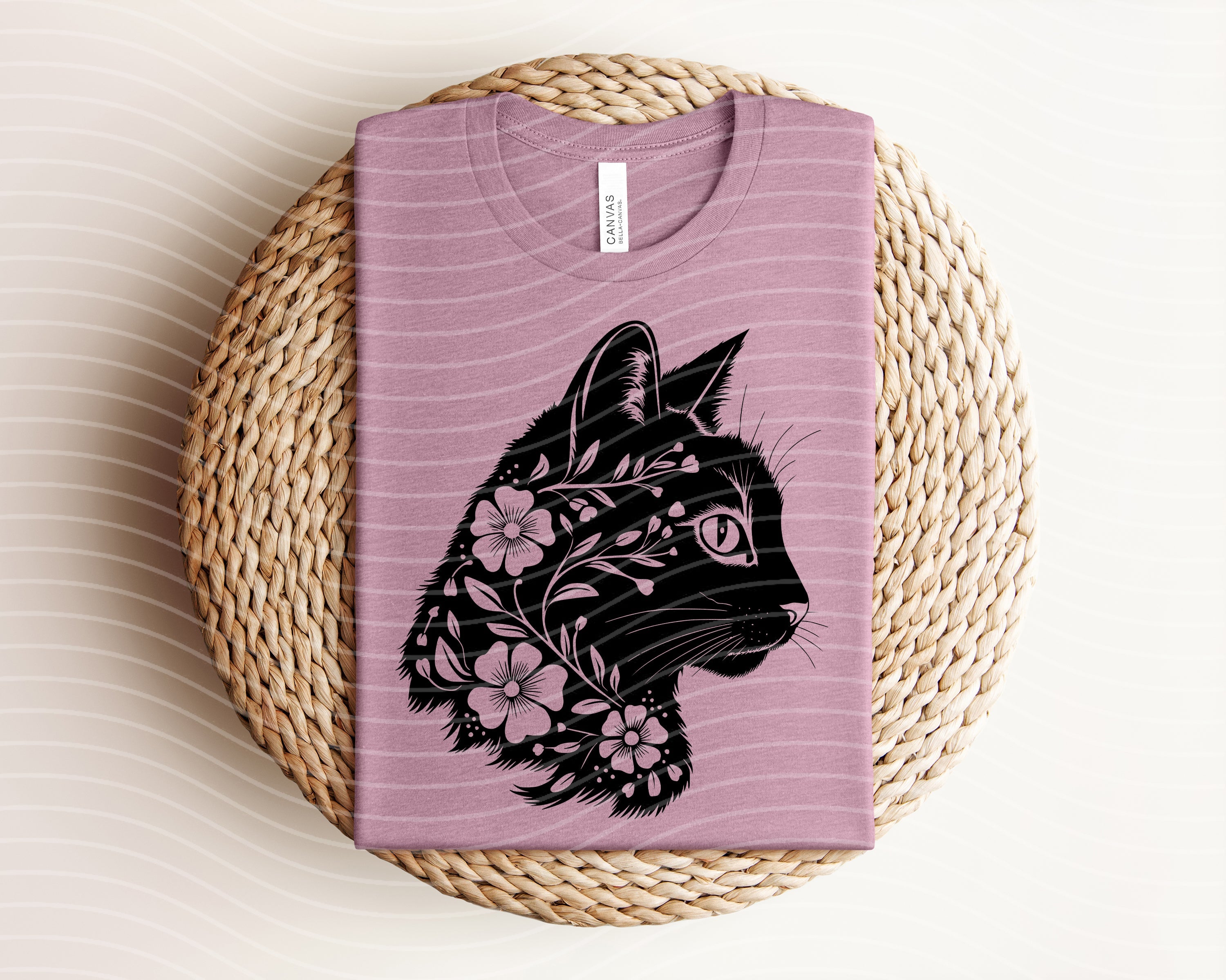 Floral Cat Graphic Tee