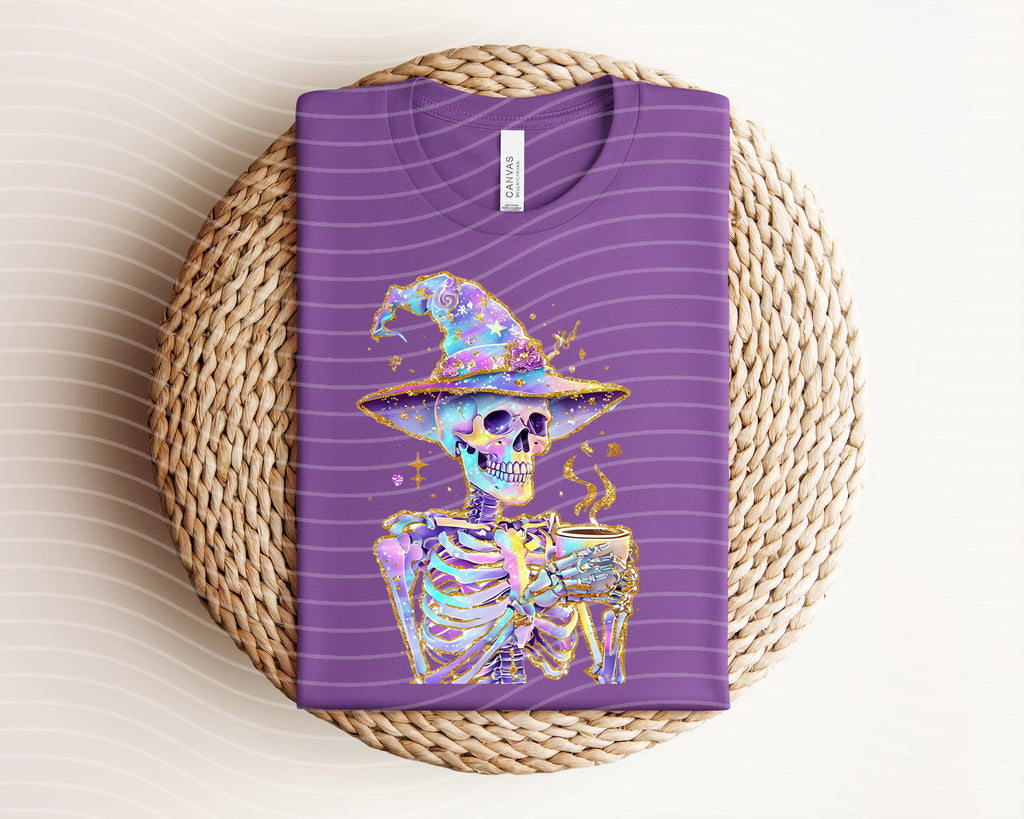 Holographic Coffee Skelly Graphic Tee