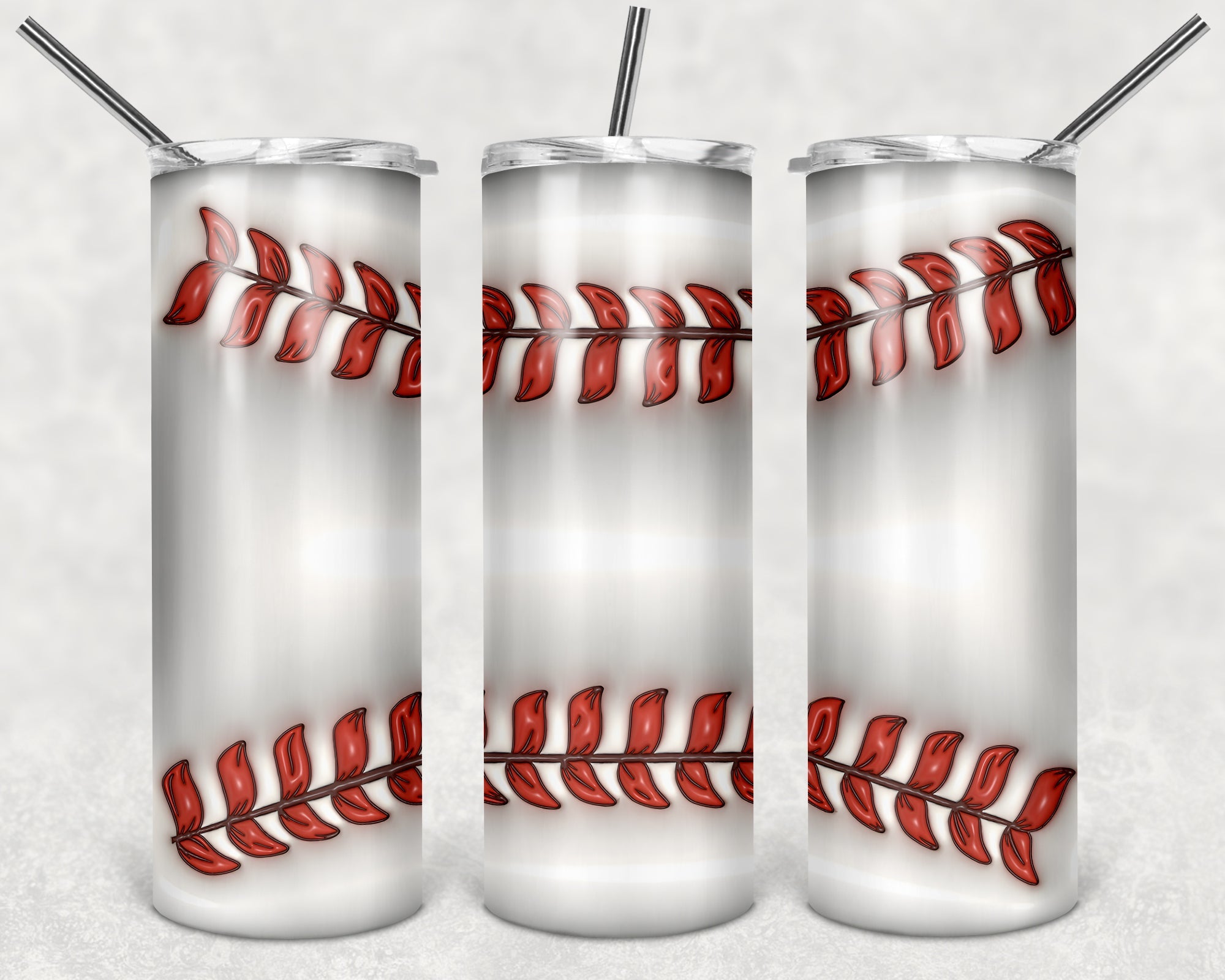 Baseball Puffy 20 oz Skinny Tumbler